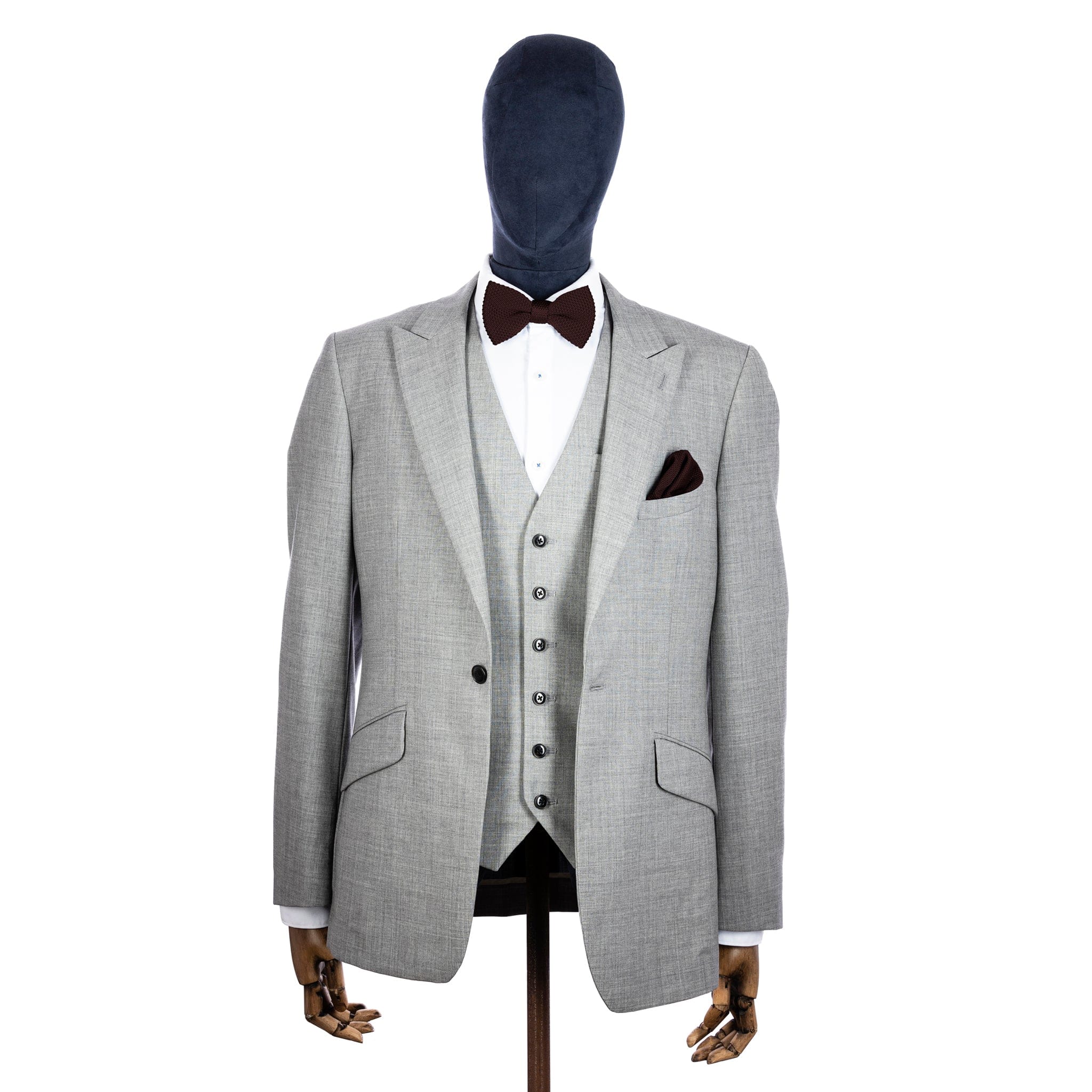 Brown knitted bow tie - Image 3