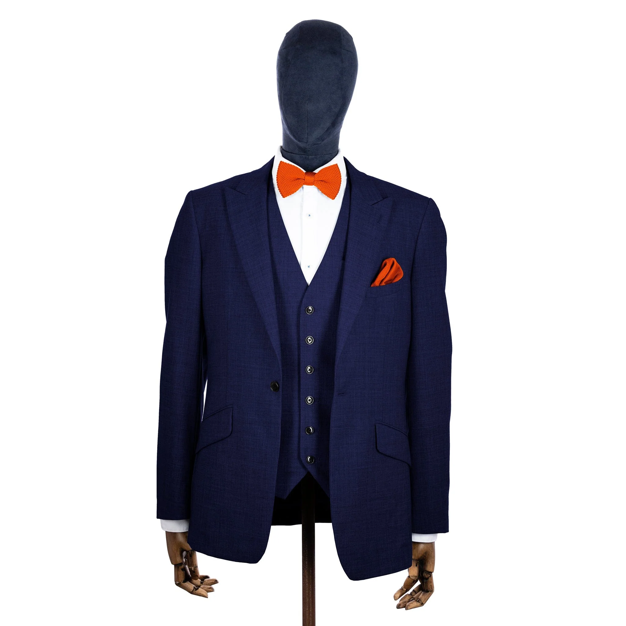 Burnt orange knitted bow tie - Image 3