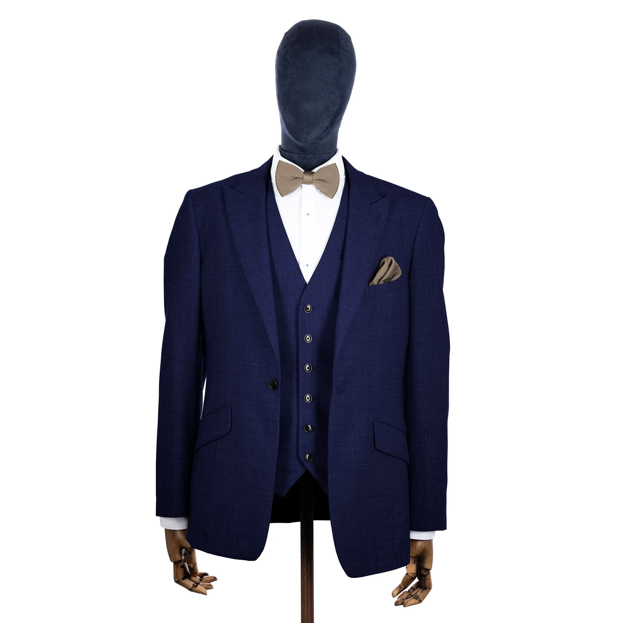 Champagne knitted bow tie - Image 5