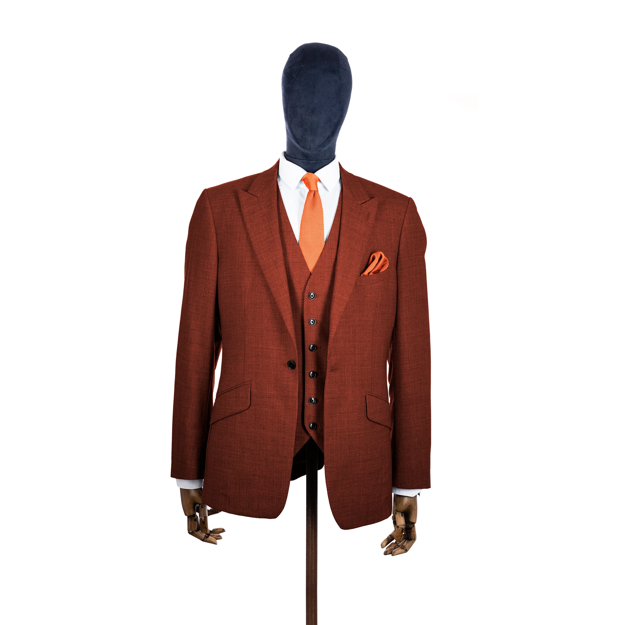Coral fusion knitted tie and pocket square set - Image 6