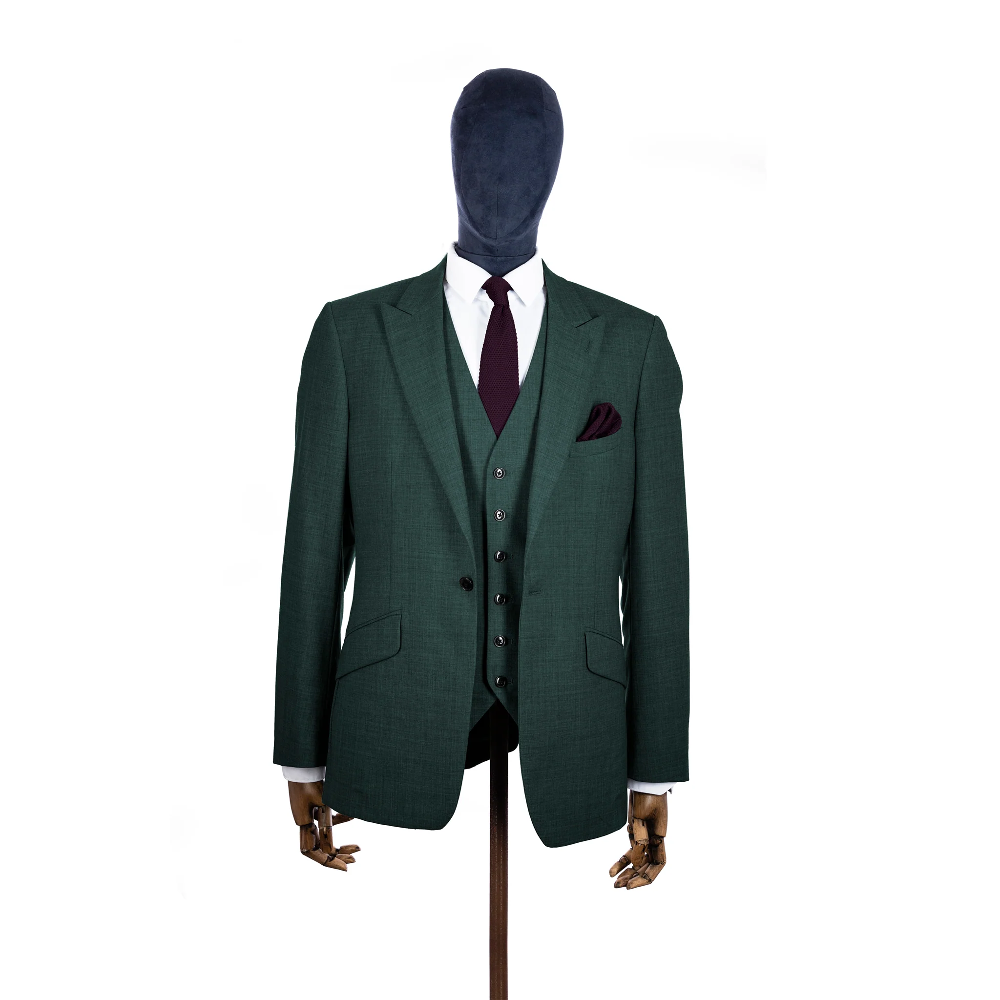 English violet knitted tie and pocket square set - Image 5