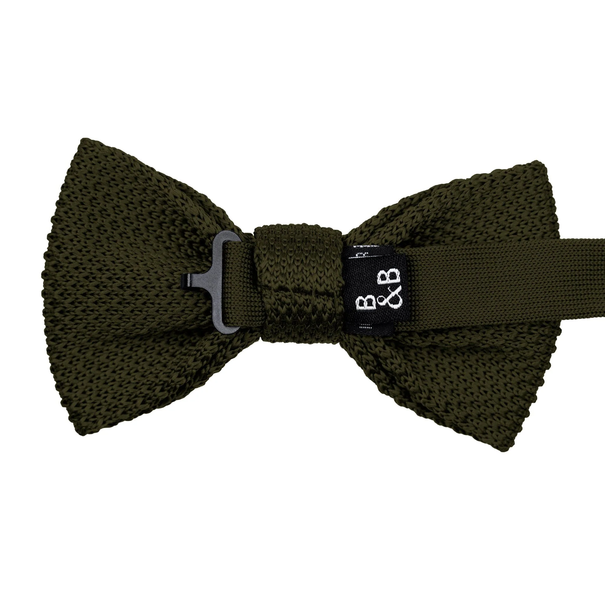 Moss green knitted bow tie - Image 5